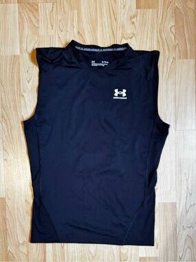 Under Armour Men's Black Sleeveless Compression Tank Top